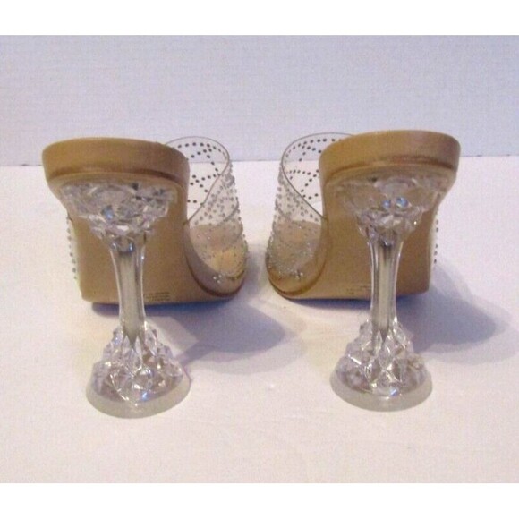 New Cape Robbin Cinderella Heels Eli Clear Transparent Open Toe Size 7.5 - Picture 7 of 10